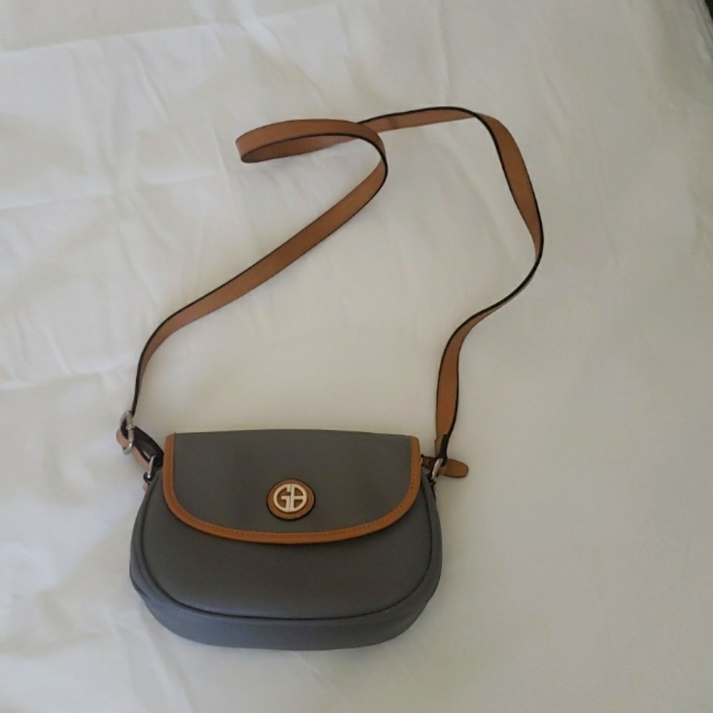 Gianibernini gray/tan shoulder bag